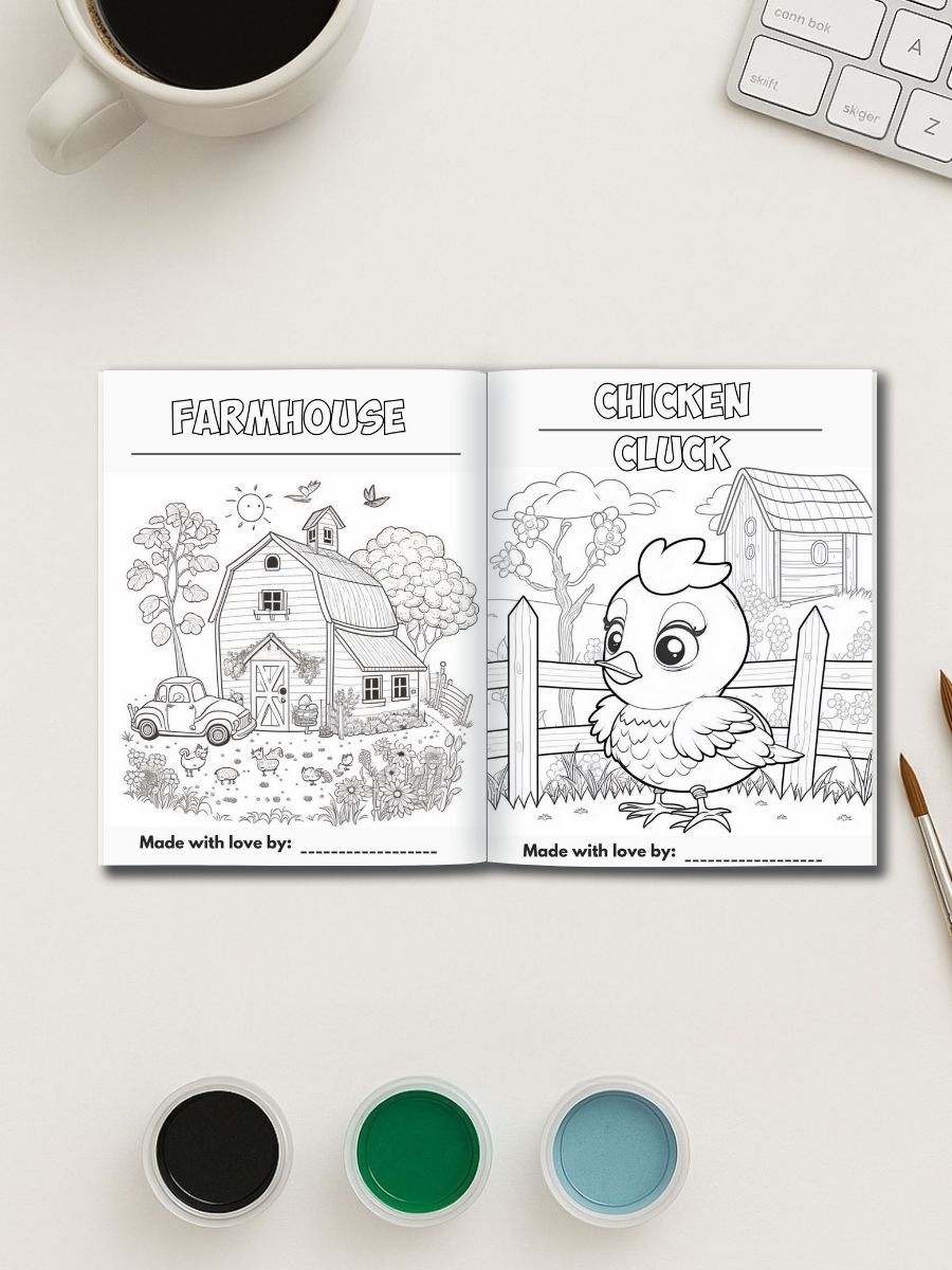 Farm Animal and Sounds Coloring Pages - Image 2
