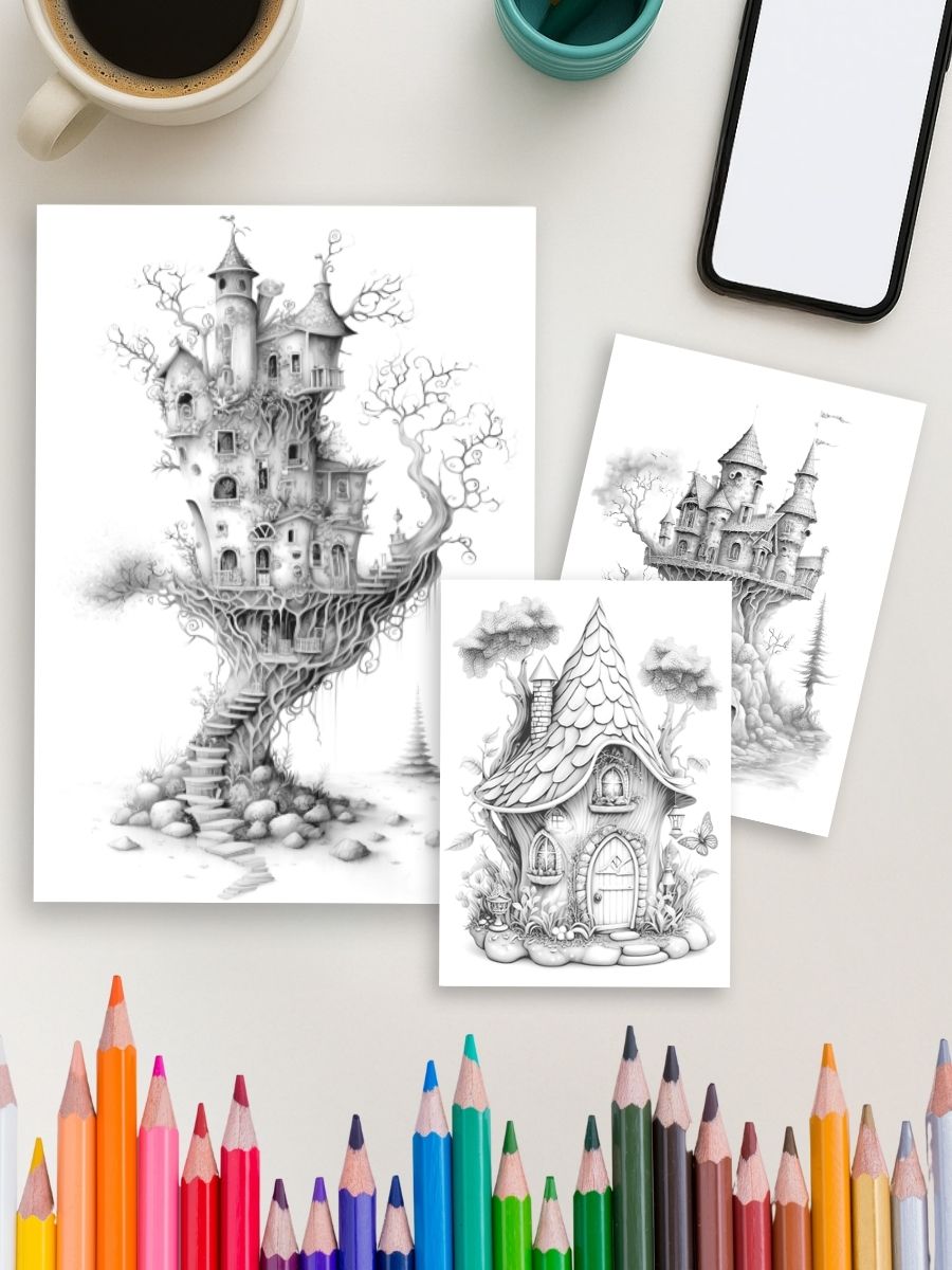 The Fairy House Vault – 525 Enchanted Homes to Color - Image 3
